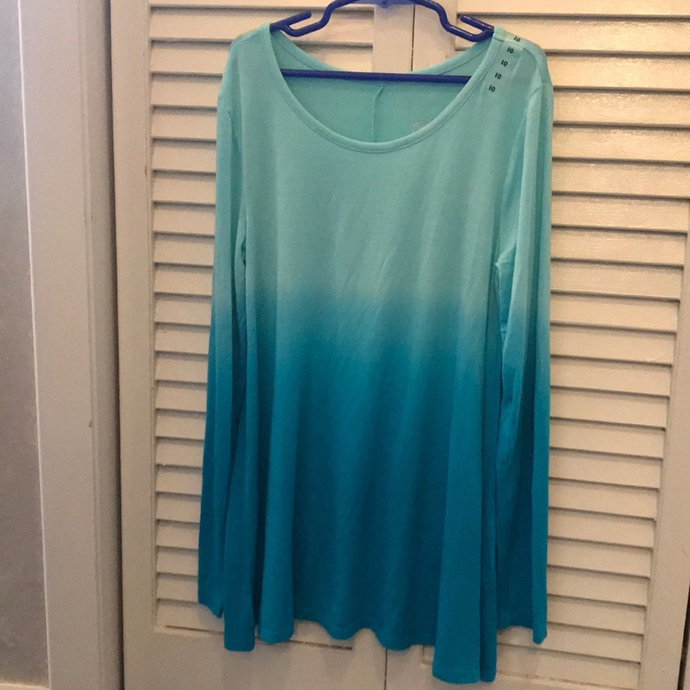 BLUE OMBRE JUSTICE SHIRT
